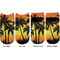 Tropical Sunset Adult Ankle Socks - Double Pair - Front and Back - Apvl