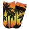 Tropical Sunset Adult Ankle Socks - Single Pair - Front and Back