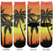 Tropical Sunset Adult Crew Socks - Double Pair - Front and Back - Apvl