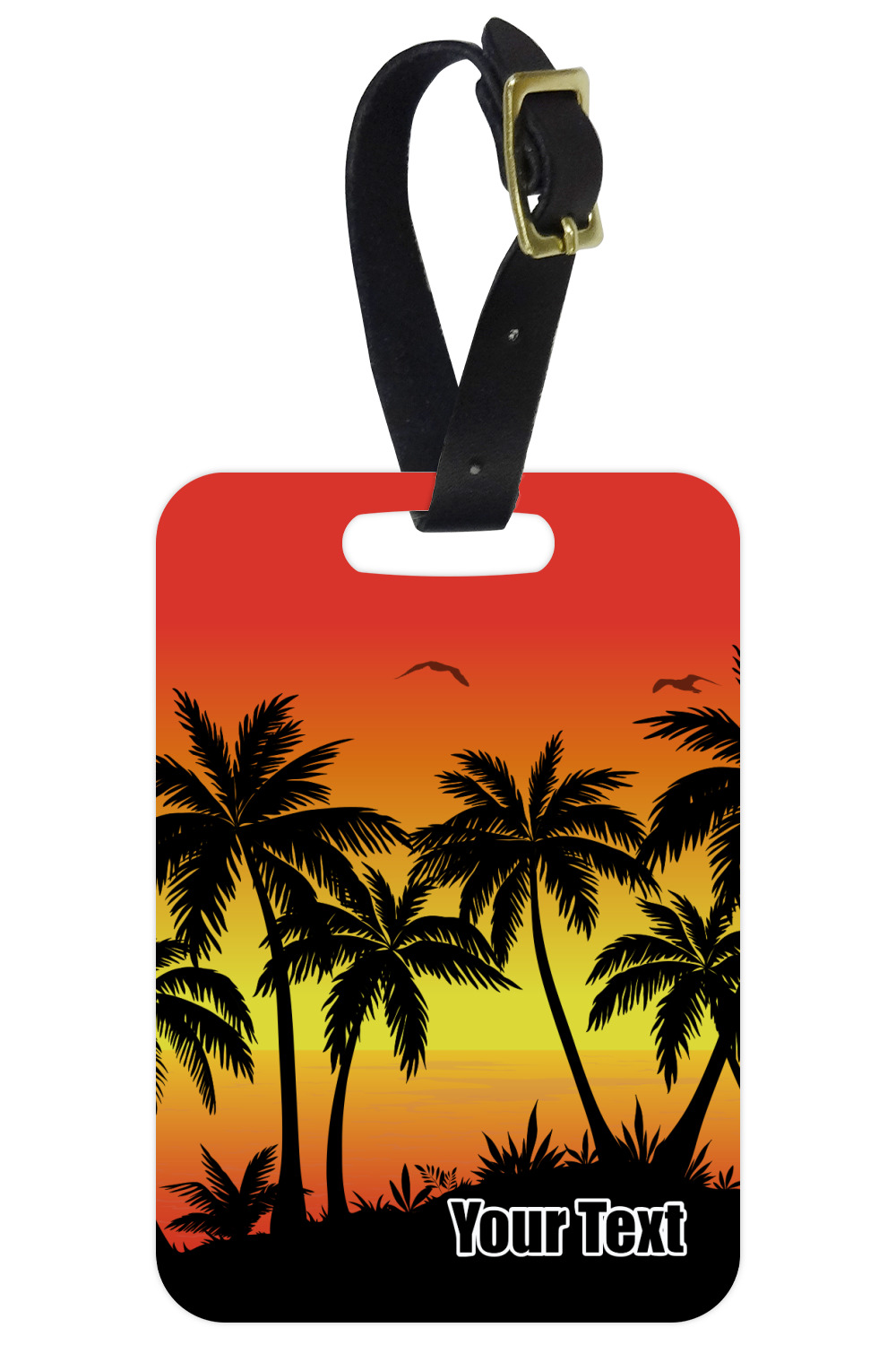 tropical luggage tag