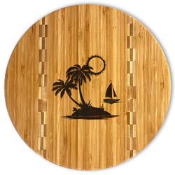 Tropical Sunset Bamboo Cutting Board