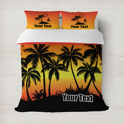 Tropical Sunset Duvet Cover Set - Full / Queen (Personalized)
