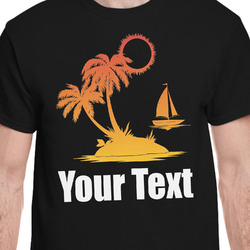 Tropical Sunset T-Shirt - Black (Personalized)