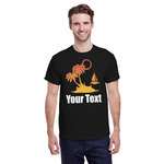 Tropical Sunset T-Shirt - Black - Large (Personalized)