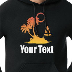 Tropical Sunset Hoodie - Black - 2XL (Personalized)