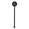 Tropical Sunset Black Plastic 5.5" Stir Stick - Round - Single Stick