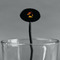 Tropical Sunset Black Plastic 7" Stir Stick - Oval - Main