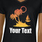 Tropical Sunset Black V-Neck T-Shirt on Model - CloseUp