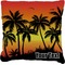 Tropical Sunset Burlap Pillow 16"