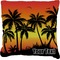 Tropical Sunset Burlap Pillow 18"