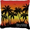 Tropical Sunset Burlap Pillow 24"