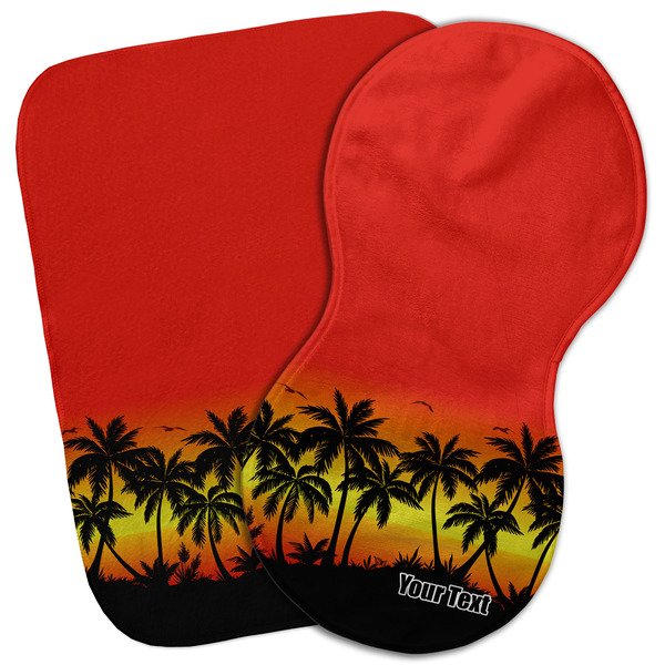 Custom Tropical Sunset Burp Cloth (Personalized)