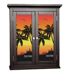 Tropical Sunset Cabinet Decal - Large (Personalized)