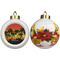 Tropical Sunset Ceramic Christmas Ornament - Poinsettias (APPROVAL)