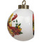 Tropical Sunset Ceramic Christmas Ornament - Poinsettias (Side View)