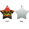 Tropical Sunset Ceramic Flat Ornament - Star Front & Back (APPROVAL)