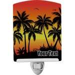 Tropical Sunset Ceramic Night Light (Personalized)