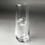 Tropical Sunset Champagne Flute - Stemless Engraved