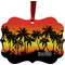 Tropical Sunset Christmas Ornament (Front View)