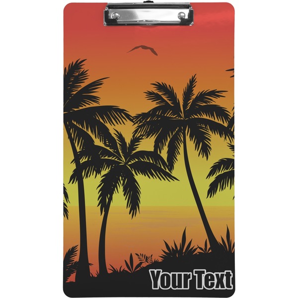 Custom Tropical Sunset Clipboard (Legal Size) (Personalized)