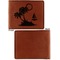 Tropical Sunset Cognac Leatherette Bifold Wallets - Front and Back Single Sided - Apvl