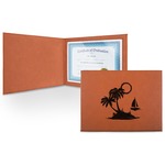 Tropical Sunset Leatherette Certificate Holder - Front