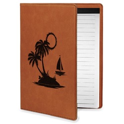 Tropical Sunset Leatherette Portfolio with Notepad - Small - Single Sided