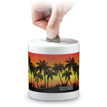 Tropical Sunset Coin Bank (Personalized)