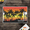 Tropical Sunset Disposable Paper Placemat - In Context