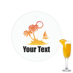 Tropical Sunset Printed Drink Topper - 2.15" (Personalized)