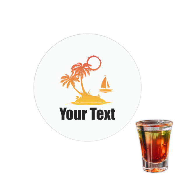 Custom Tropical Sunset Printed Drink Topper - 1.5" (Personalized)