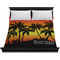 Tropical Sunset Duvet Cover - King - On Bed - No Prop