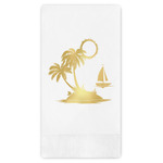 Tropical Sunset Guest Napkins - Foil Stamped