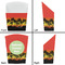 Tropical Sunset French Fry Favor Box - Front & Back View