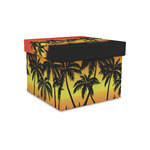 Tropical Sunset Gift Box with Lid - Canvas Wrapped - Small (Personalized)