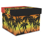 Tropical Sunset Gift Box with Lid - Canvas Wrapped - X-Large (Personalized)