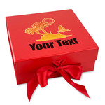 Tropical Sunset Gift Box with Magnetic Lid - Red (Personalized)