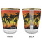 Tropical Sunset Glass Shot Glass - with gold rim - APPROVAL