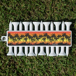 Tropical Sunset Golf Tees & Ball Markers Set (Personalized)