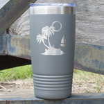 Tropical Sunset 20 oz Stainless Steel Tumbler - Grey - Double Sided (Personalized)