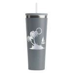 Tropical Sunset RTIC Everyday Tumbler with Straw - 28oz - Grey - Single-Sided