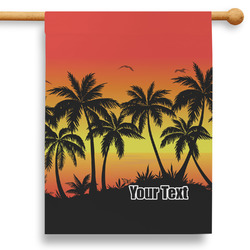 Tropical Sunset 28" House Flag - Single Sided (Personalized)