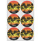 Tropical Sunset Icing Circle - Large - Set of 6