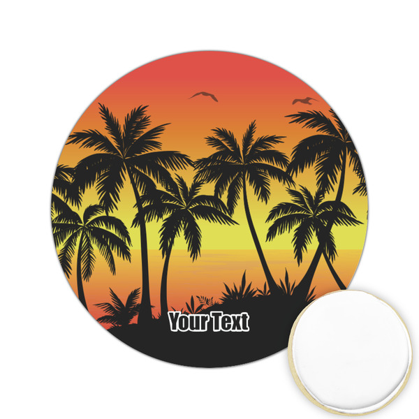 Custom Tropical Sunset Printed Cookie Topper - 2.15" (Personalized)