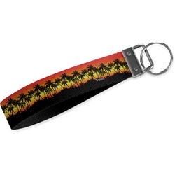 Tropical Sunset Webbing Keychain Fob - Large (Personalized)
