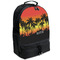 Tropical Sunset Large Backpack - Black - Angled View