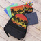 Tropical Sunset Large Backpack - Black - With Stuff