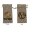 Tropical Sunset Large Burlap Gift Bags - Front & Back