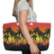 Tropical Sunset Large Rope Tote Bag - In Context View