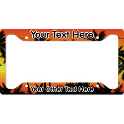 Tropical Sunset License Plate Frame - Style A (Personalized)